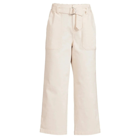 NWT Time & Tru Paperbag Waist Belted Jeans 16 - Picture 3 of 8